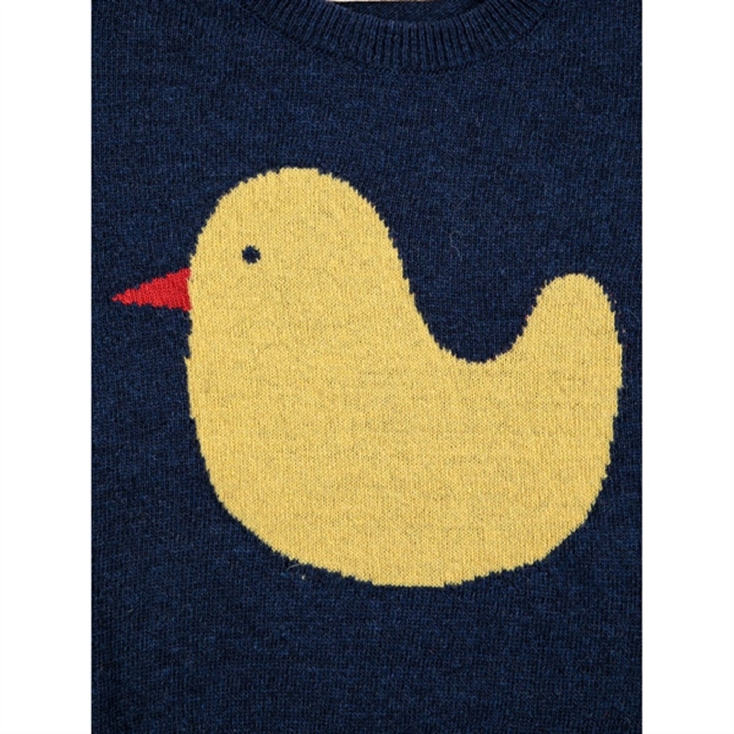 Bobo Choses Midnight Blue Rubber Duck Intarsia Knit Blouse