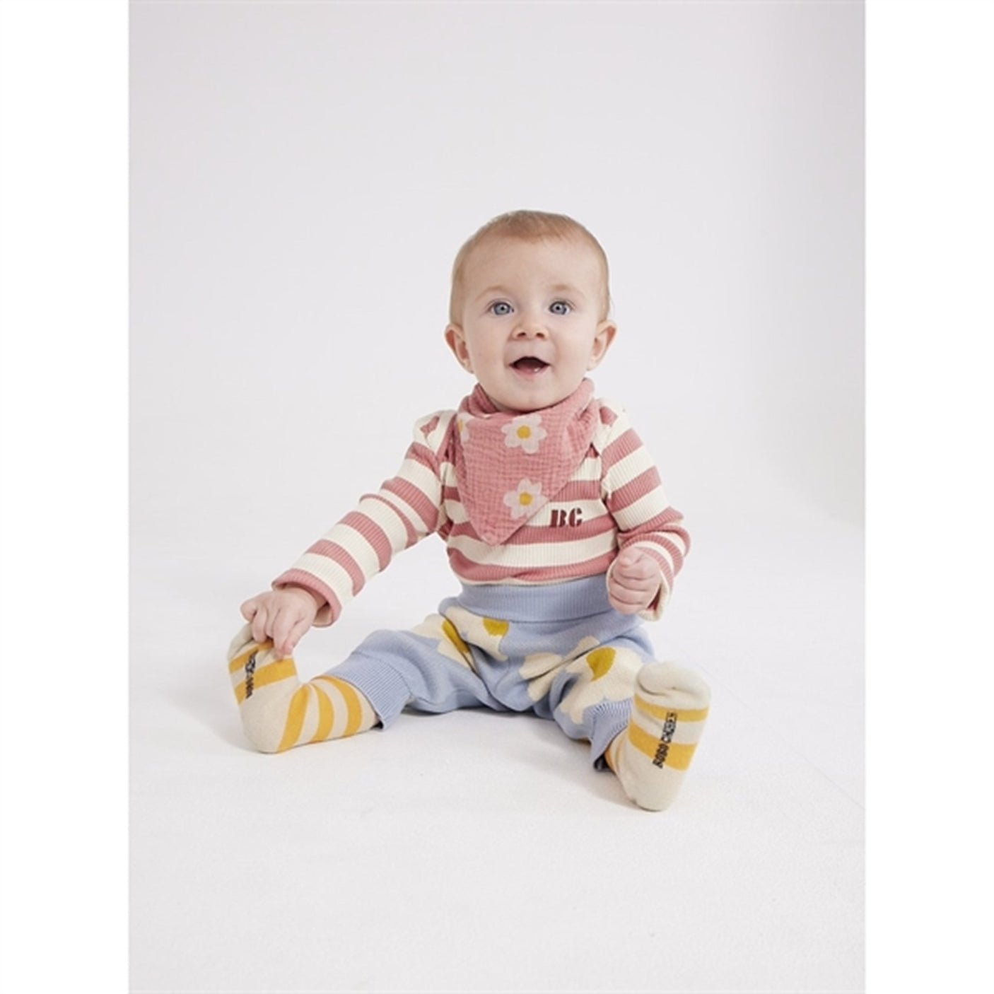 Bobo Choses Curry Yellow Stripes Socks