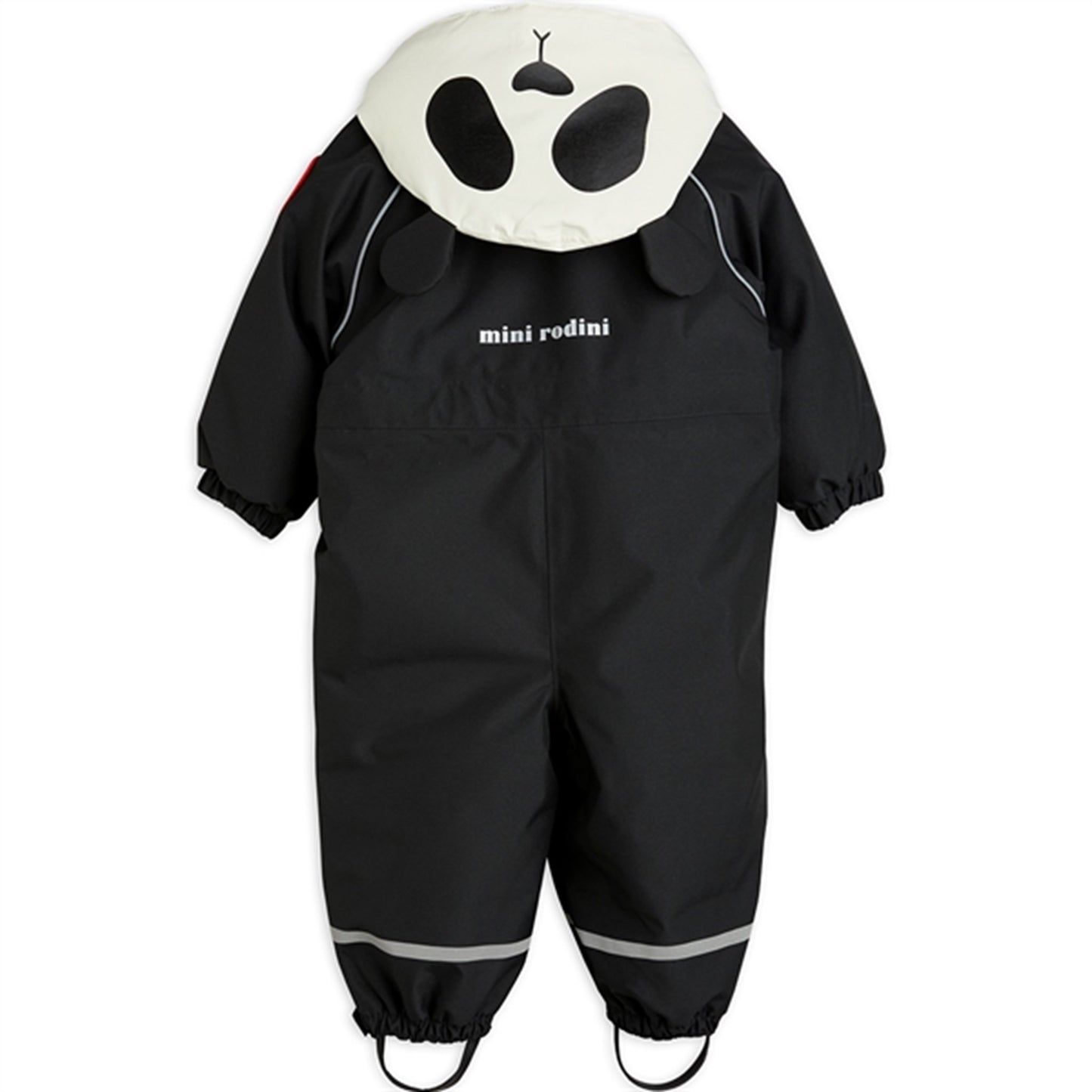 Mini Rodini Alaska Panda Baby Overall Black