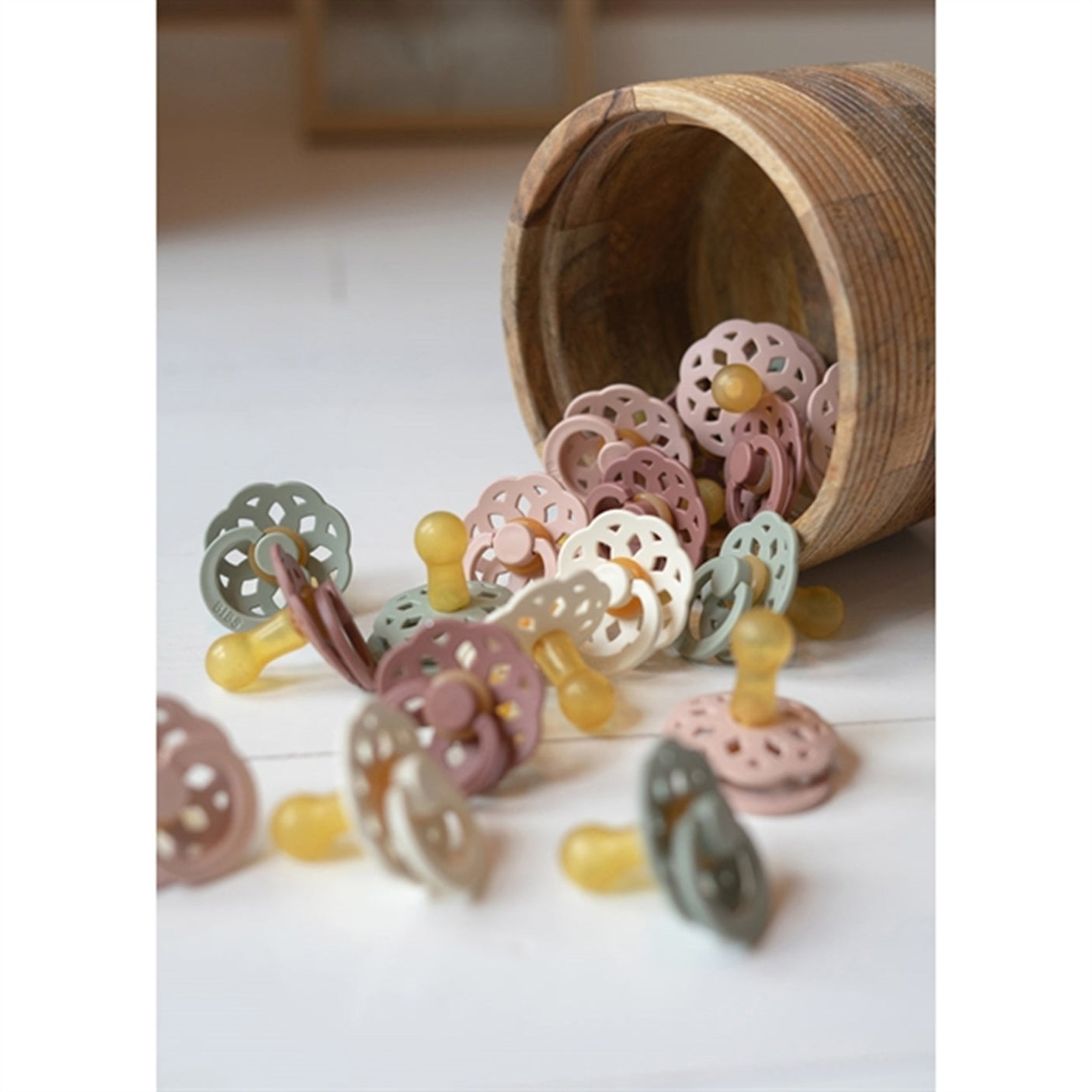 Bibs Boheme Latex Pacifier 2-pack Cloud/Blush