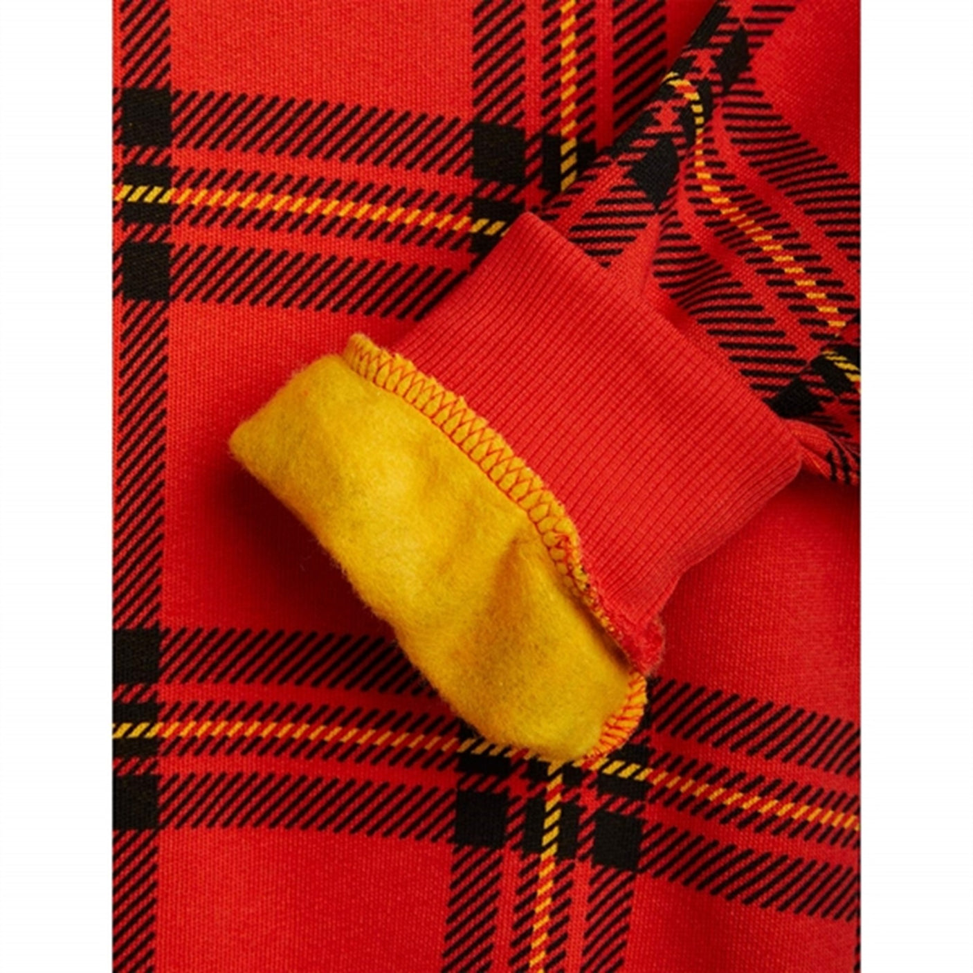 Mini Rodini Red Check Aop Sweatshirt