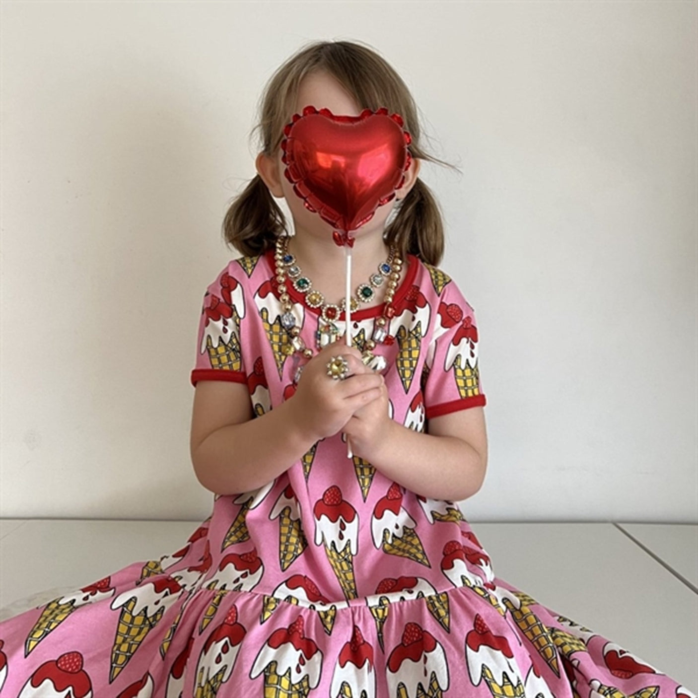 Småfolk Sea Pink Ice Cream Cone Dress