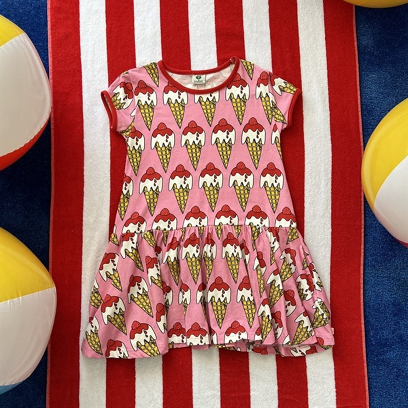 Småfolk Sea Pink Ice Cream Cone Dress