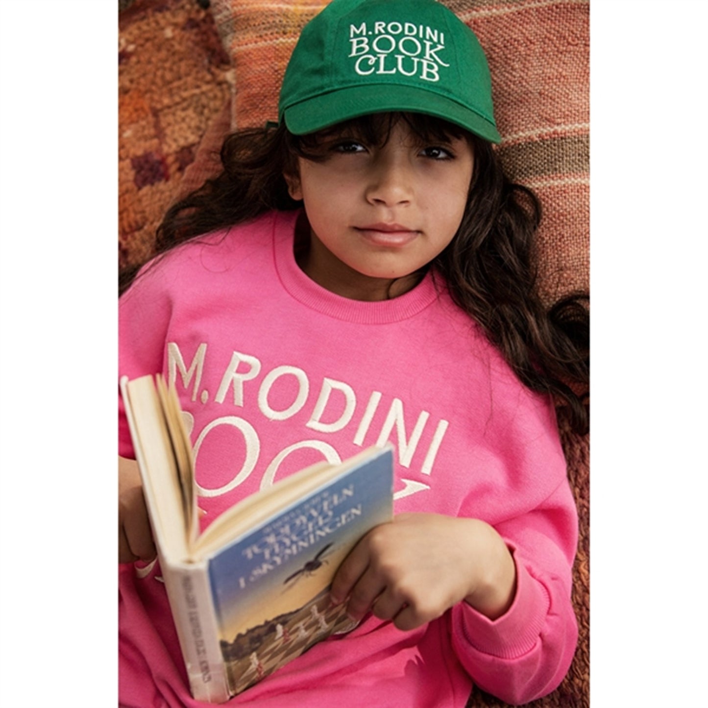 Mini Rodini Book Club Emb Sweatshirt Pink