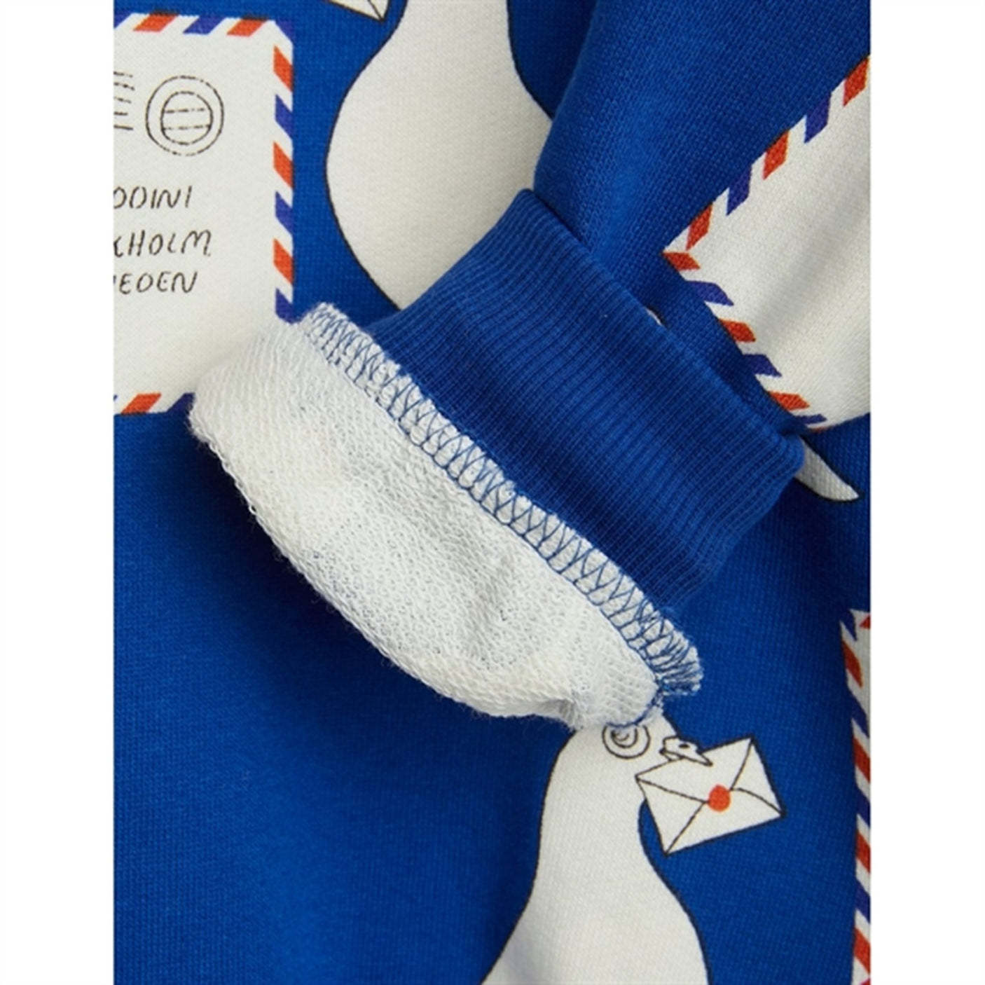 Mini Rodini Pigeons Aop Sweatshirt Blue