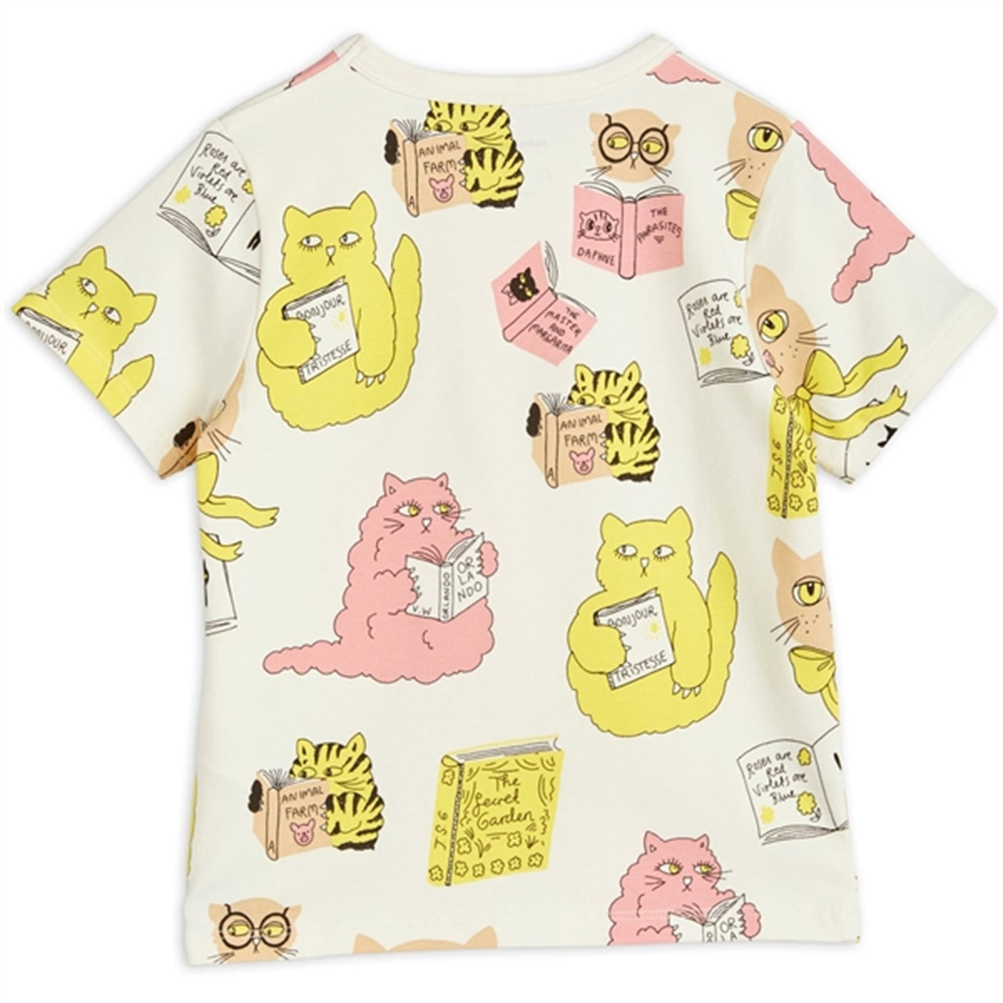 Mini Rodini Cats Aop T-shirt Offwhite