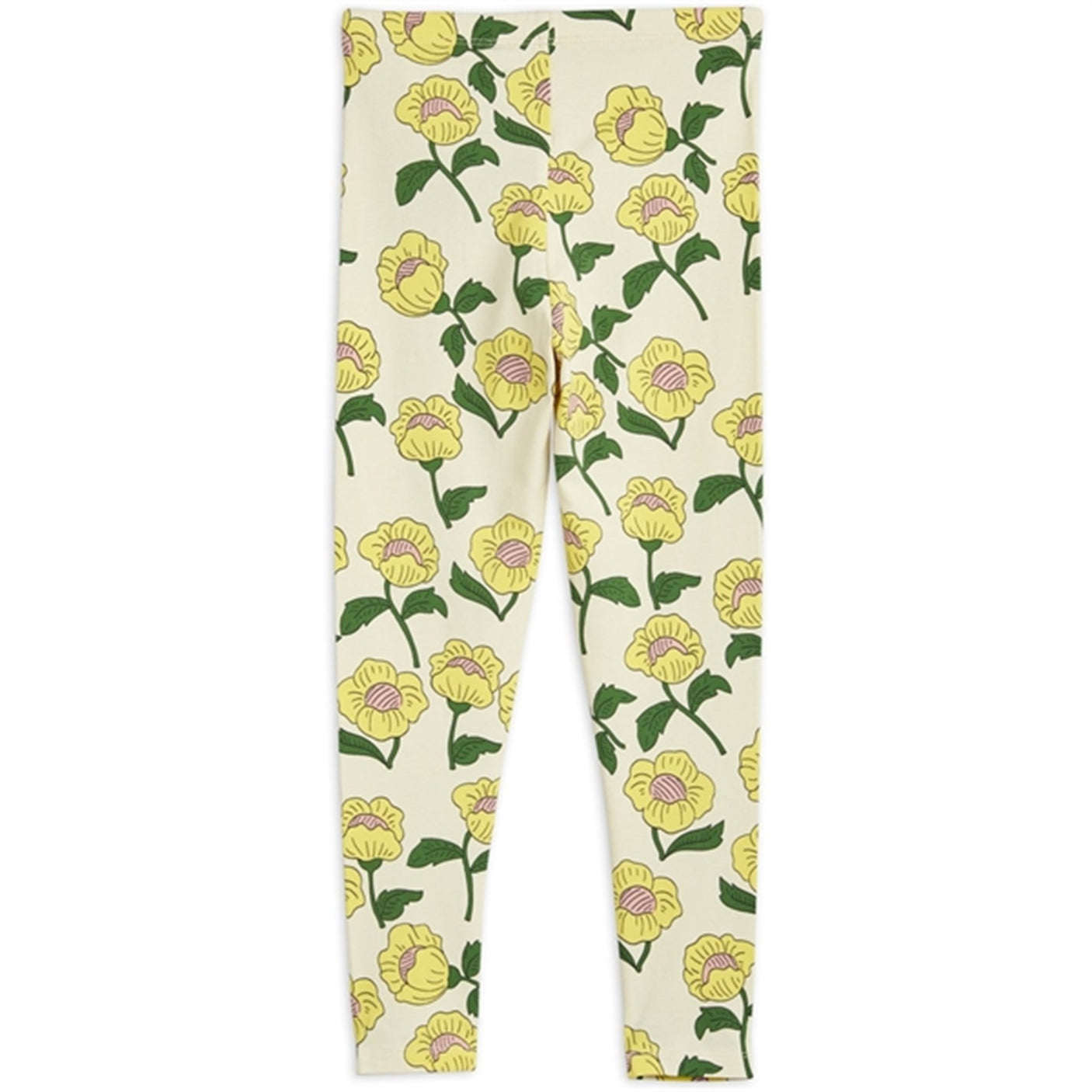 Mini Rodini Flowers Aop Leggings Yellow