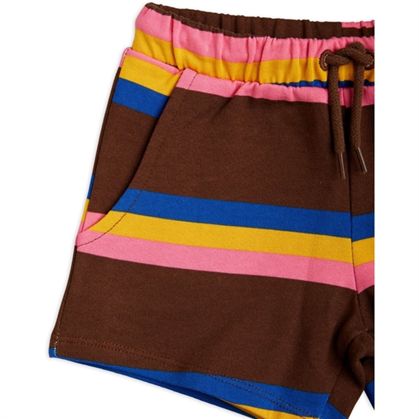 Mini Rodini Stripe Sweatshorts Brown