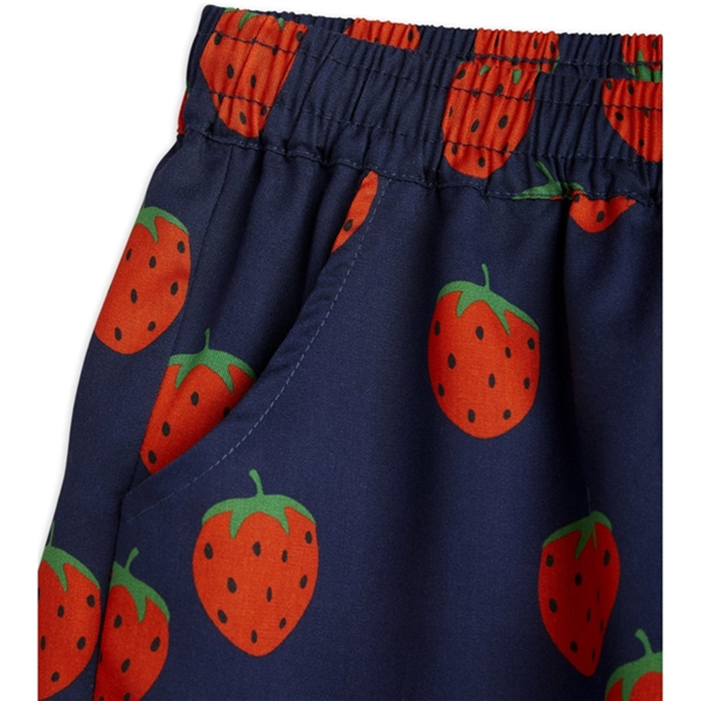 Mini Rodini Strawberries Aop Woven Shorts Blue