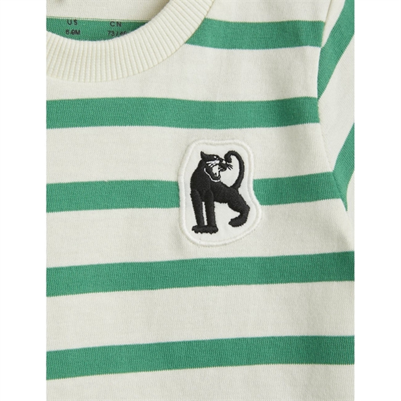 Mini Rodini Panther Patch Ss Body Green
