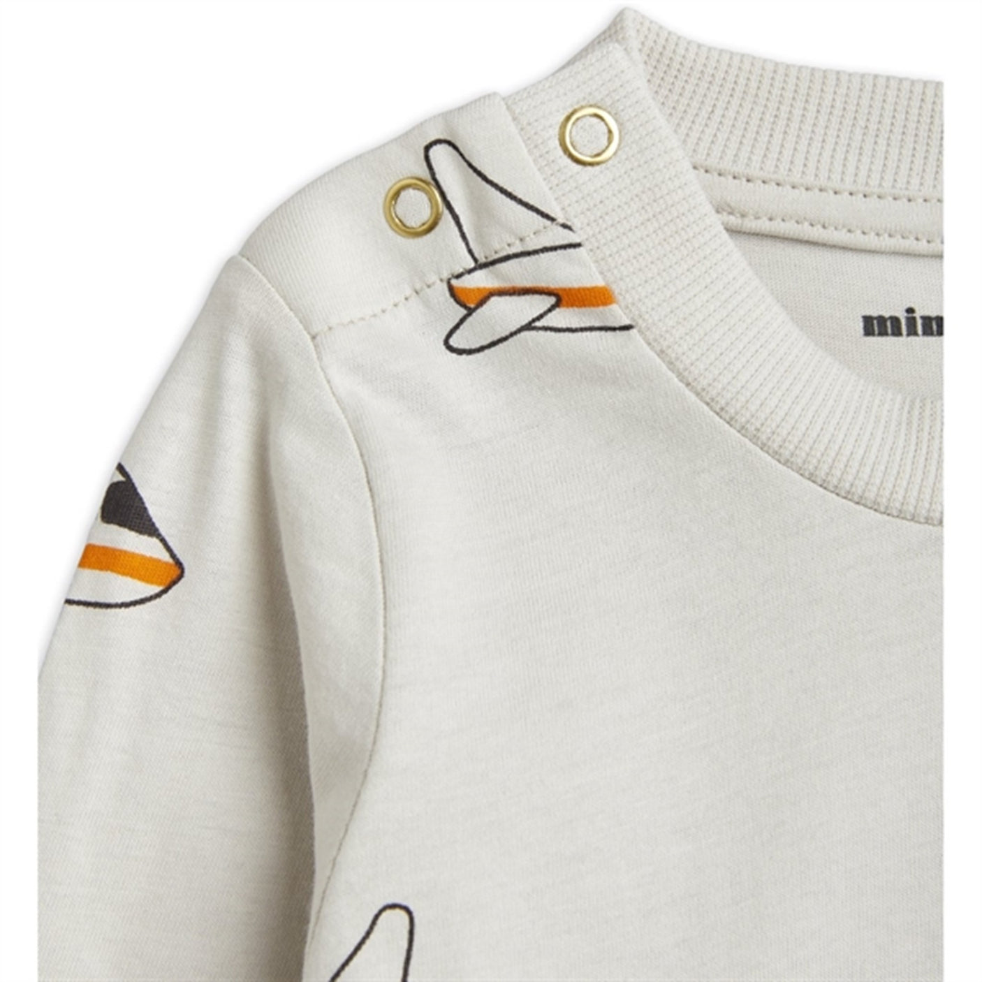 Mini Rodini Airplane Aop Ls Body Grey