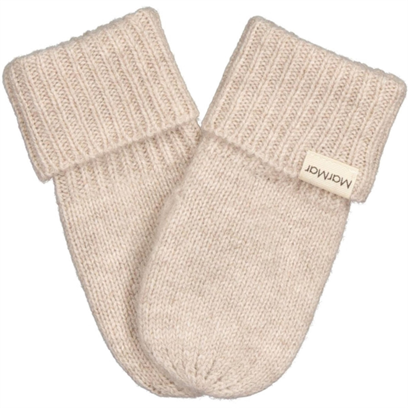 MarMar Sand Melange Cashmere Alvilda Baby Mittens