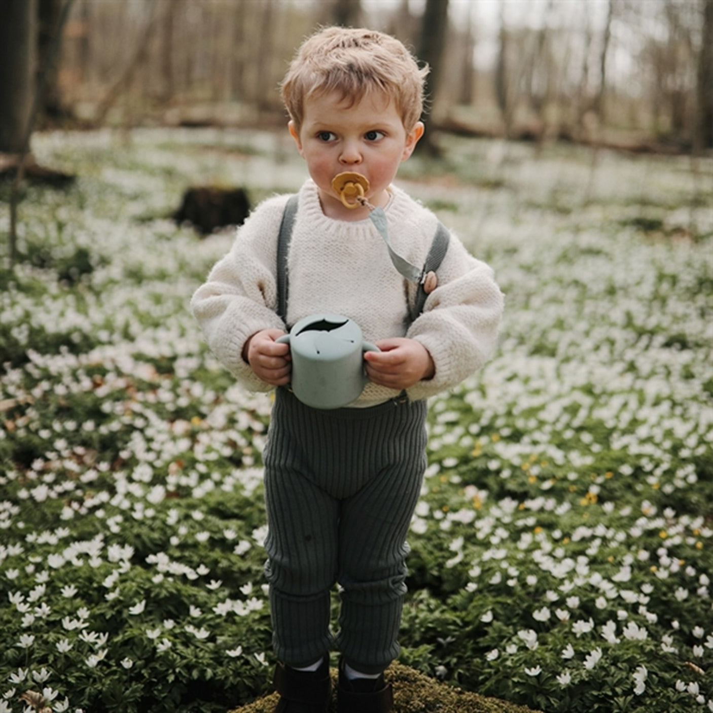 Mushie Snack Cup Cambridge Blue