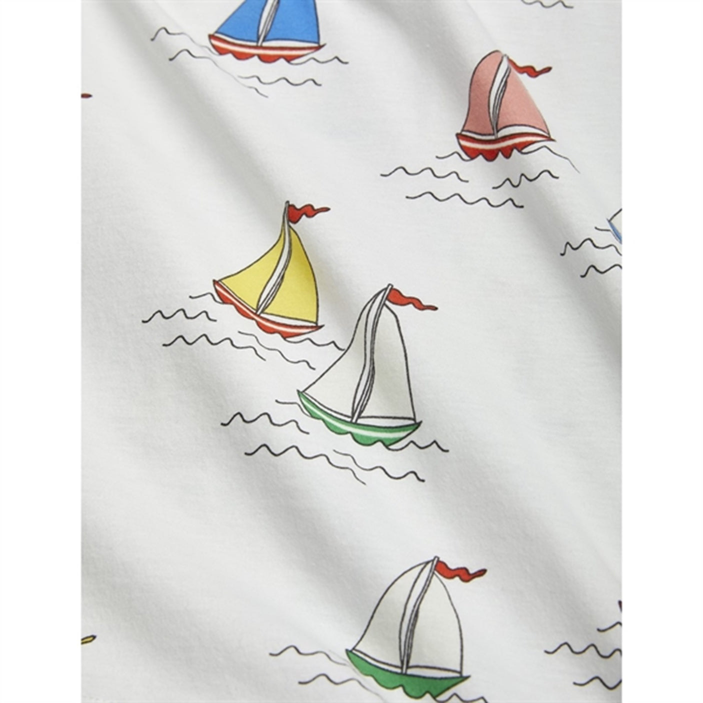 Mini Rodini Sailing Boats AOP T-shirt White