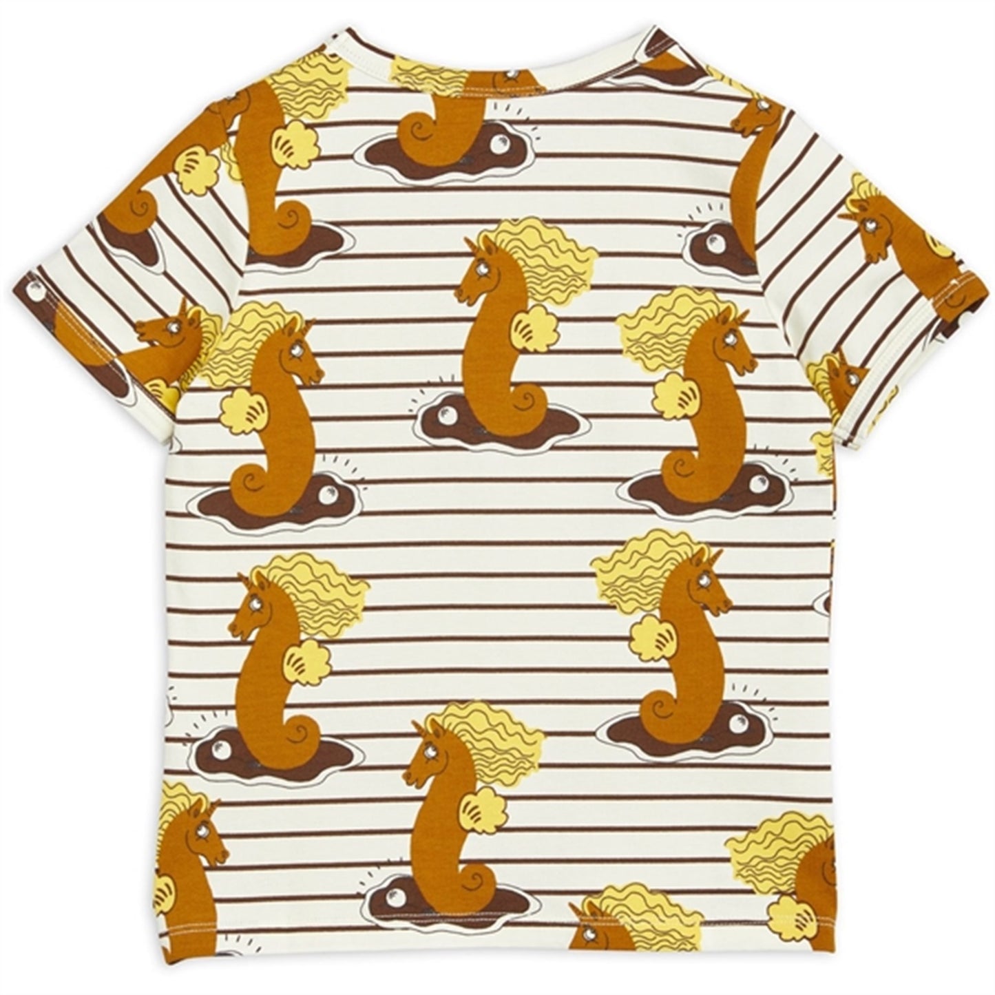 Mini Rodini Unicorn Seahorse AOP T-shirt Brown