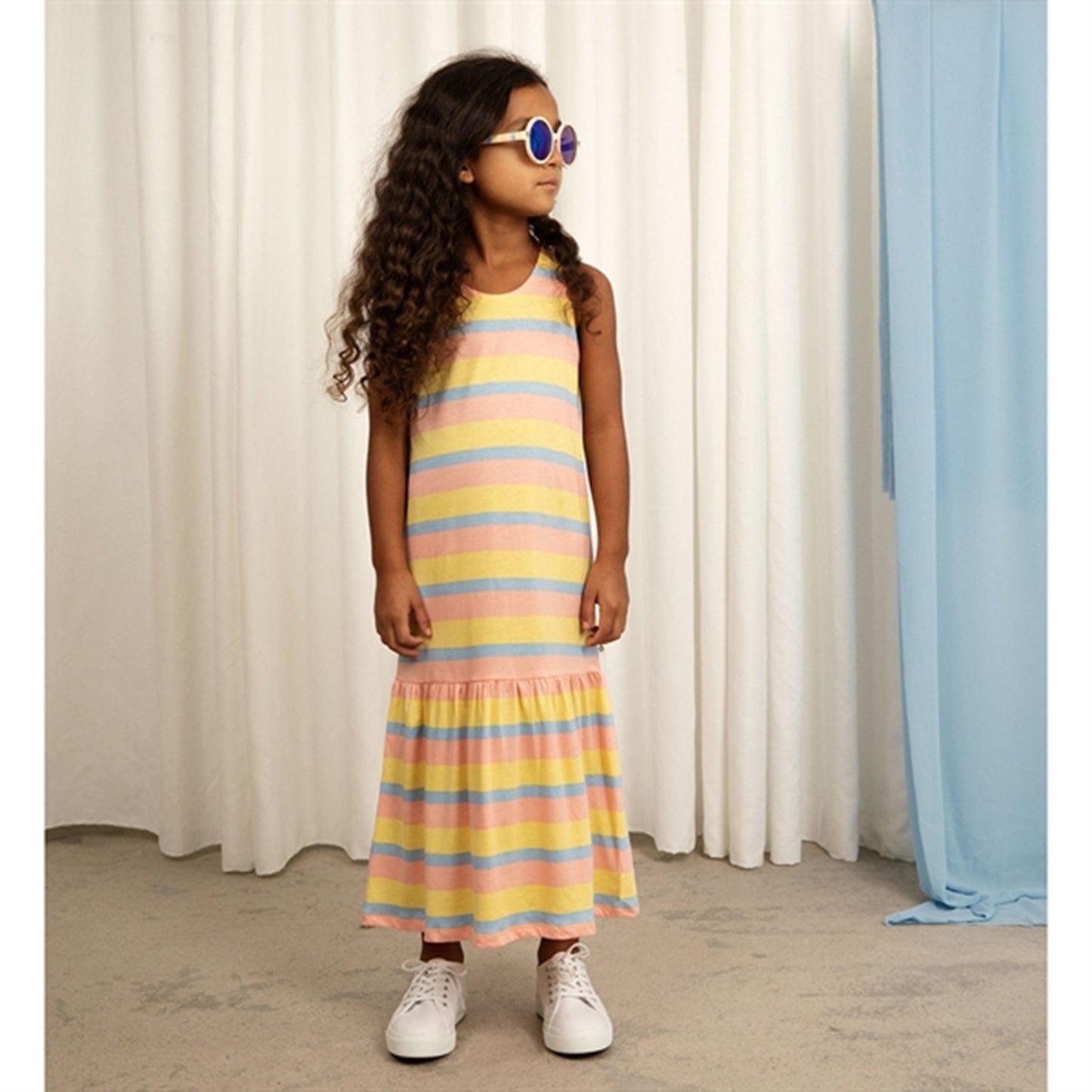 Mini Rodini Pastel Stripe Tank Dress Multi
