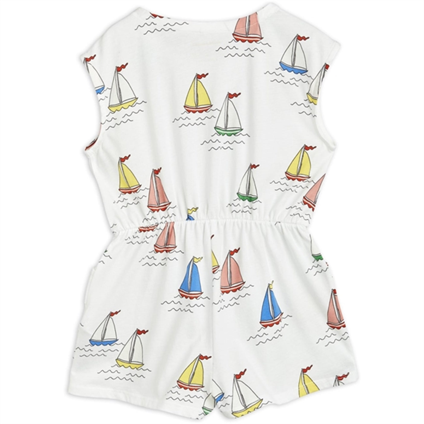 Mini Rodini Sailing Boats Aop Summersuit White