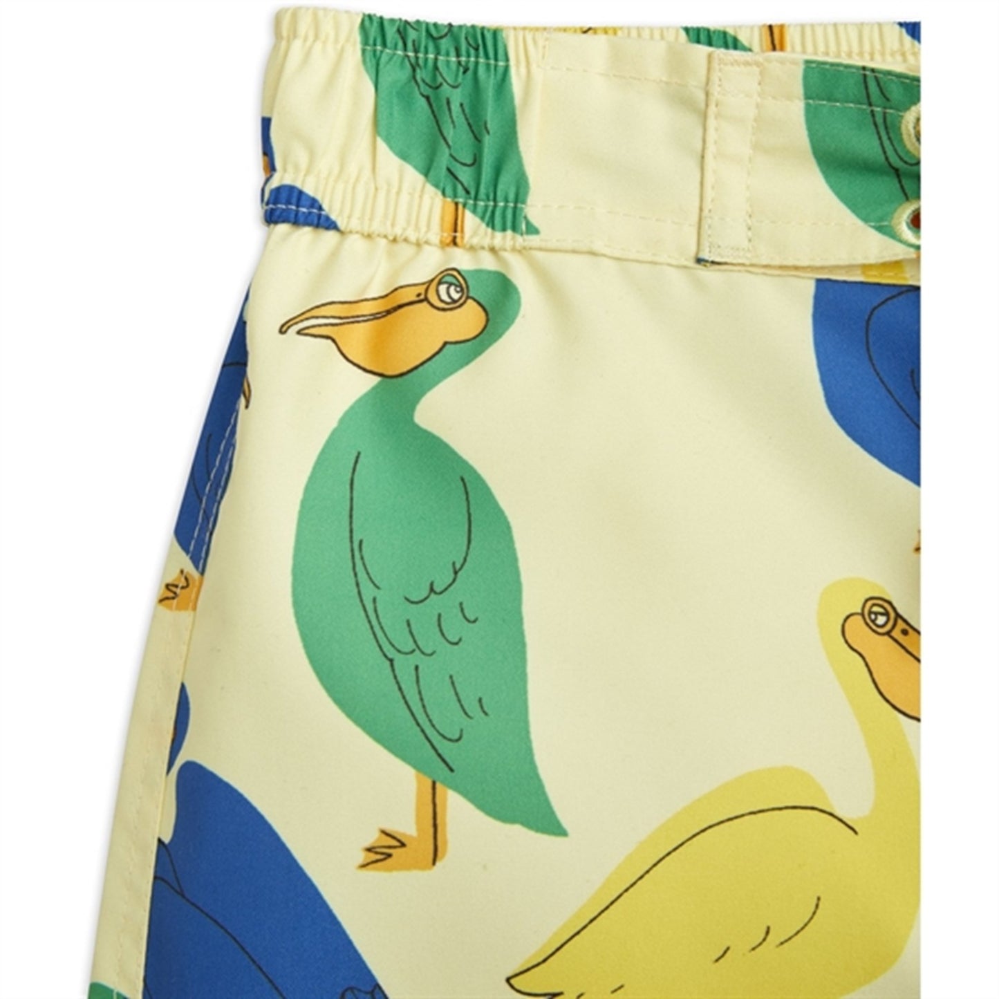 Mini Rodini Pelican AOP Swim Shorts Yellow