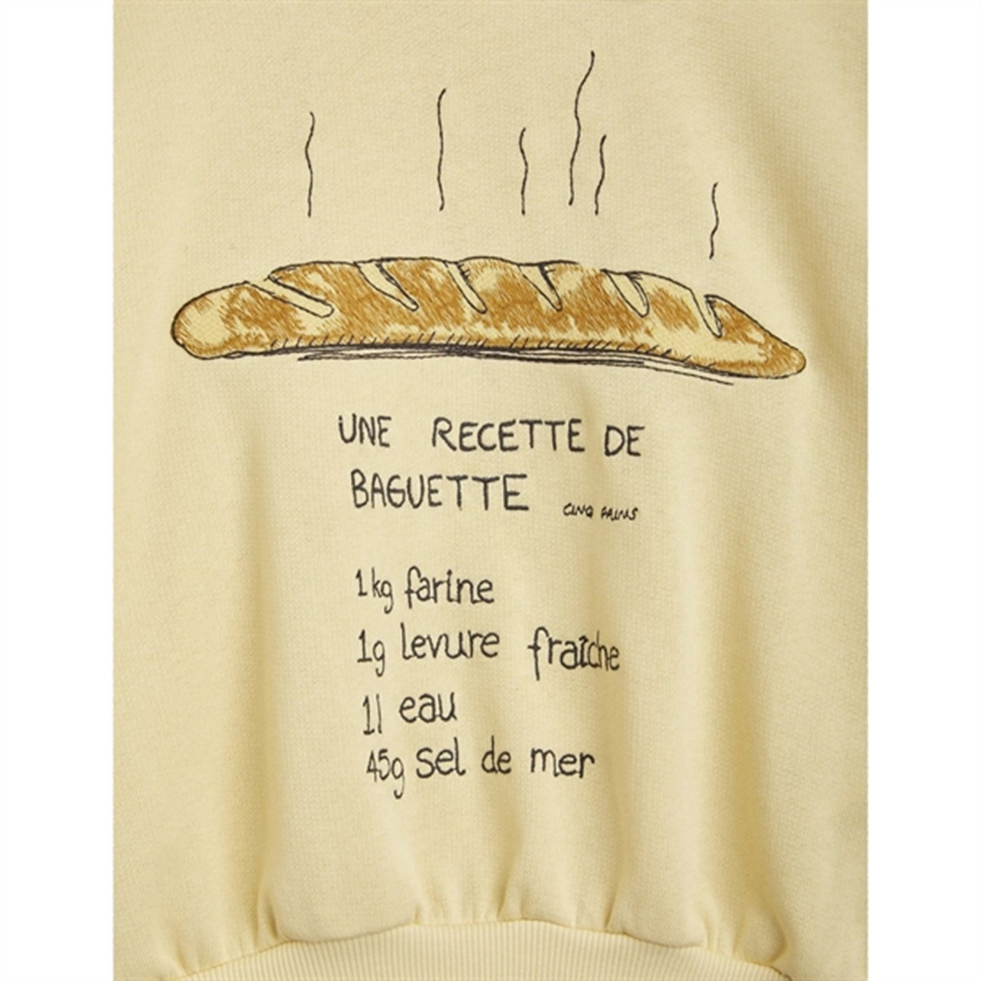 Mini Rodini Baguette Emb Collar Sweatshirt Yellow