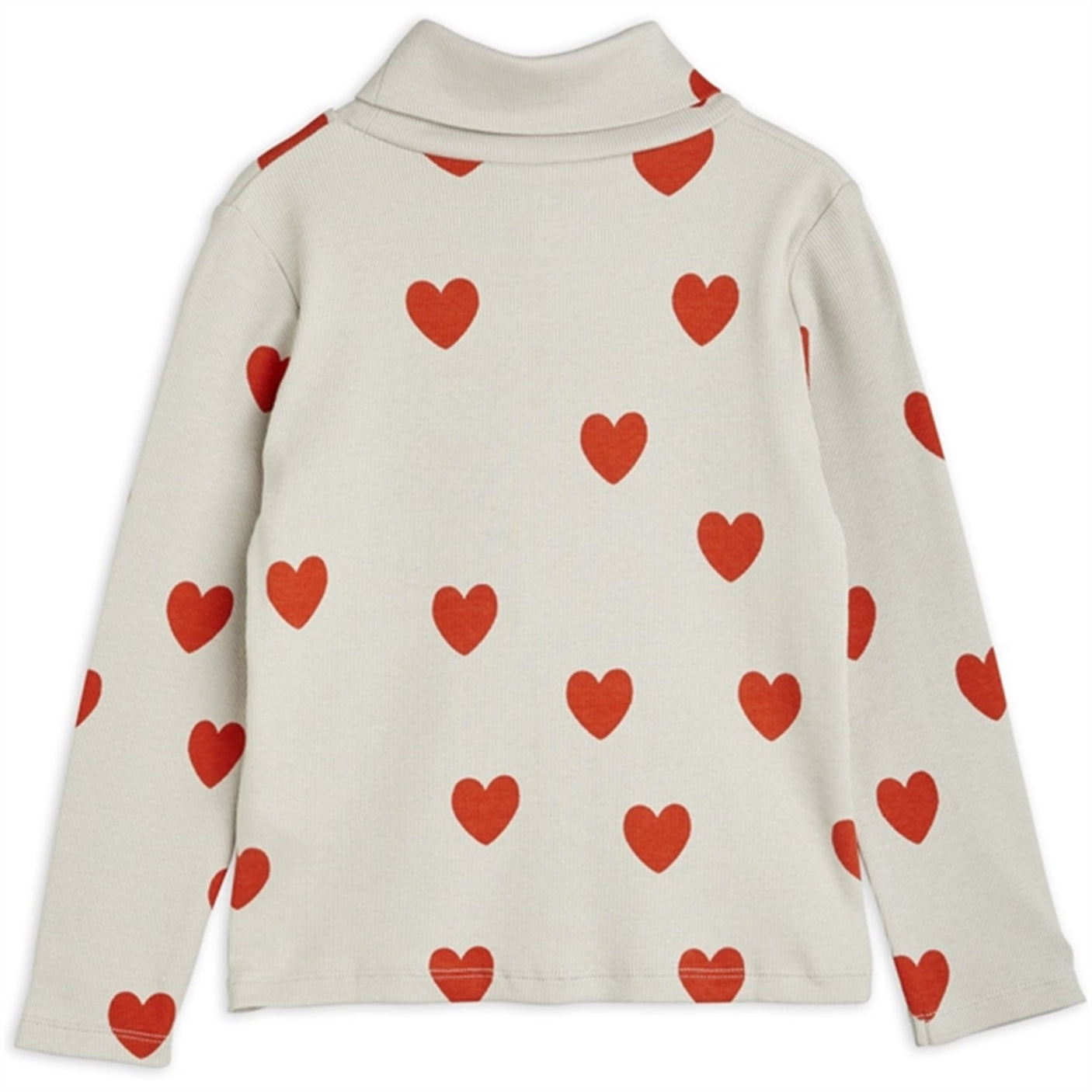 Mini Rodini Hearts Aop Turtleneck Blouse Grey