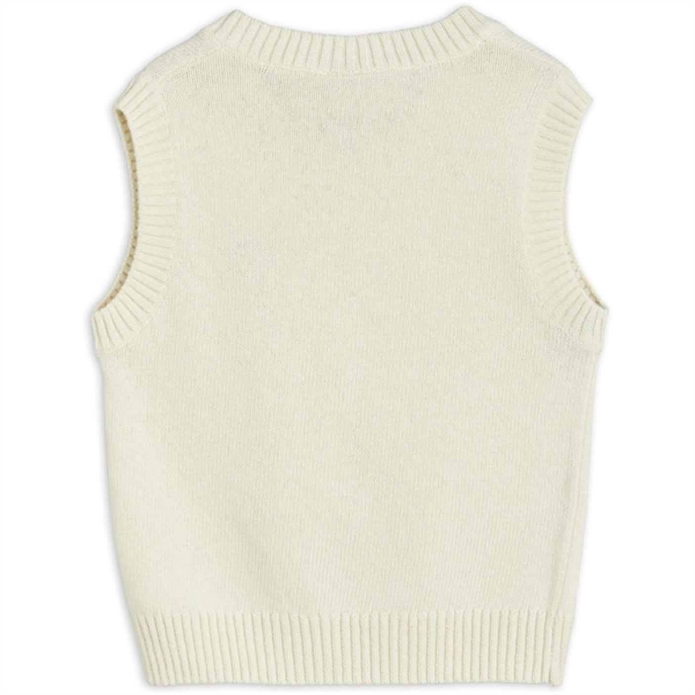 Mini Rodini Lobster Knitted Slipover Vest White