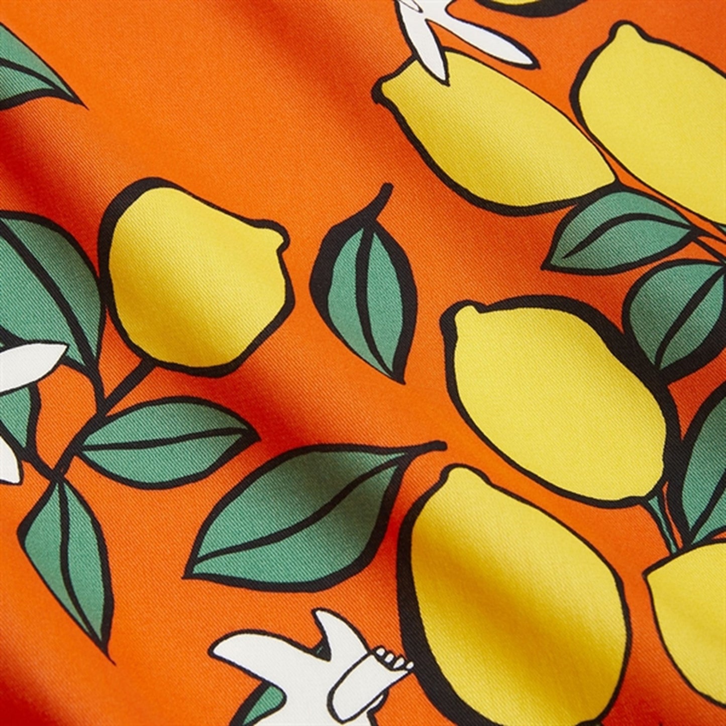 Mini Rodini Lemons Aop Woven Puff Sleeve Dress Red