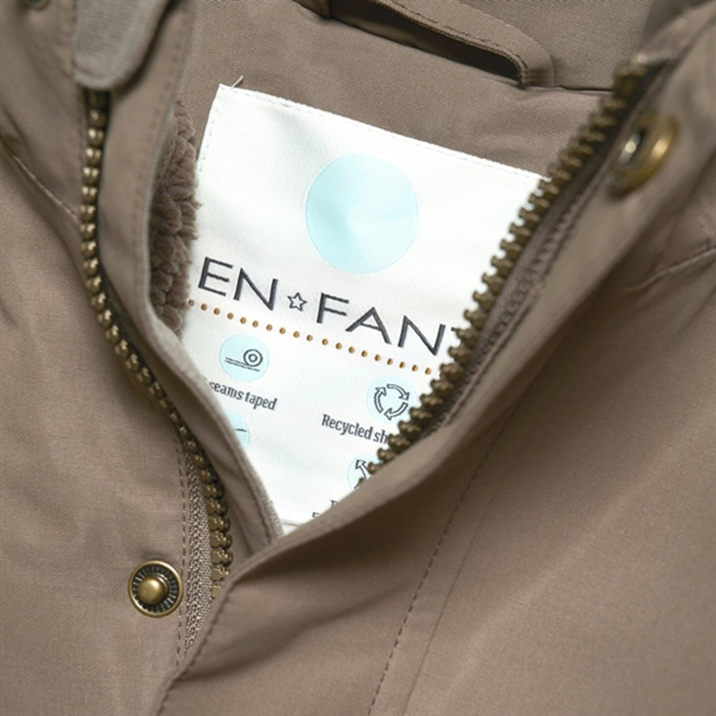 En Fant Snow Suit m. Faux Fur Chocolate Chip