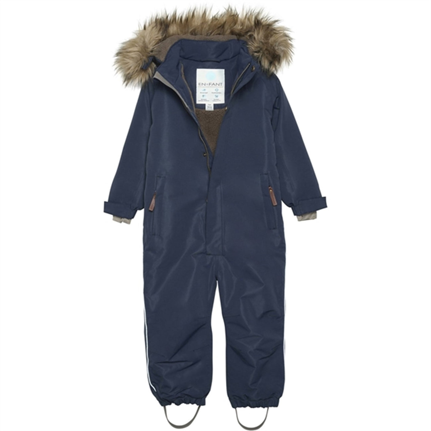 En Fant Snow Suit m. Faux Fur Parisian Night