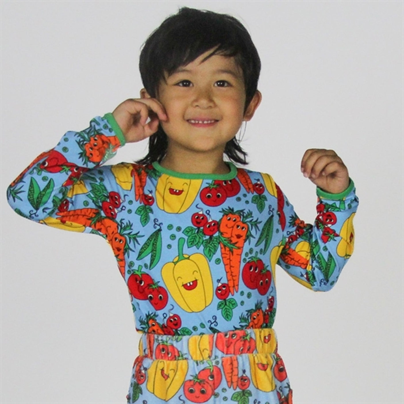 Småfolk Blue Grotto Vegetables Blouse