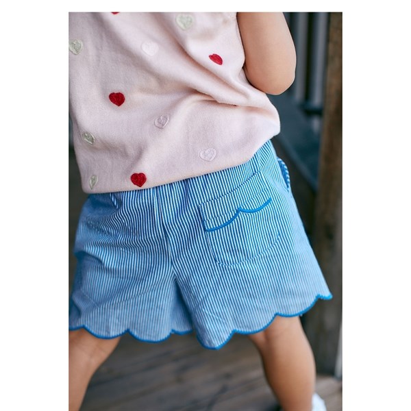 Copenhagen Colors Sharp Blue Stripe Shorts w. Deco