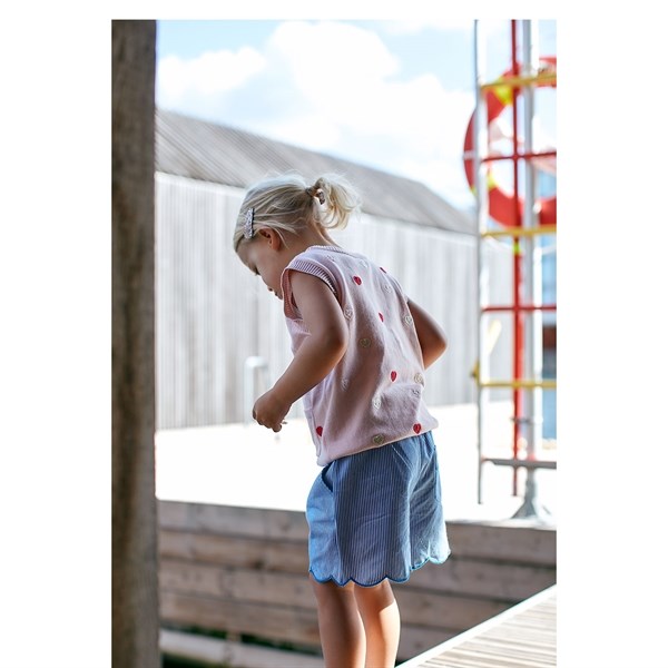 Copenhagen Colors Sharp Blue Stripe Shorts w. Deco