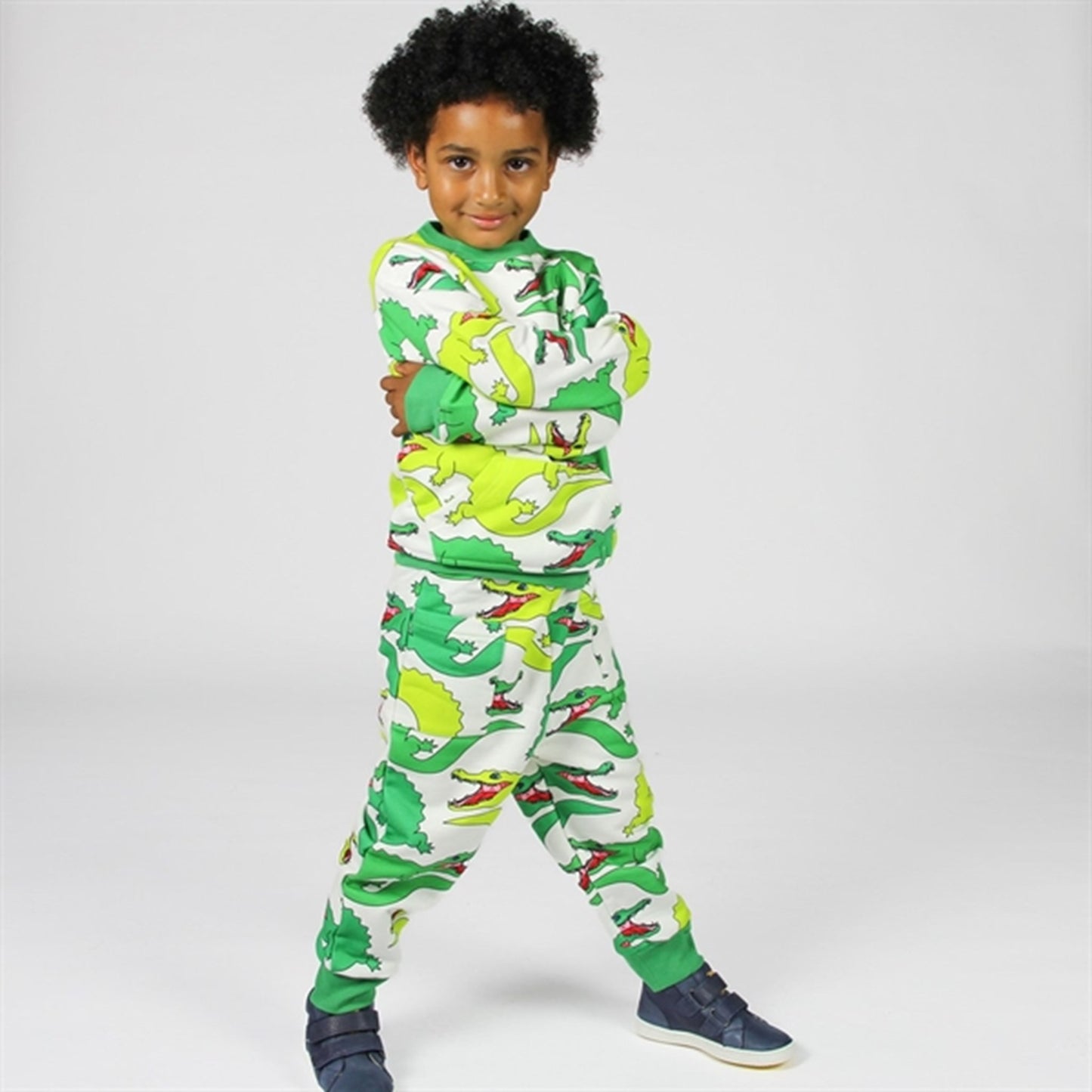 Småfolk Cream Crocodile Sweatpants