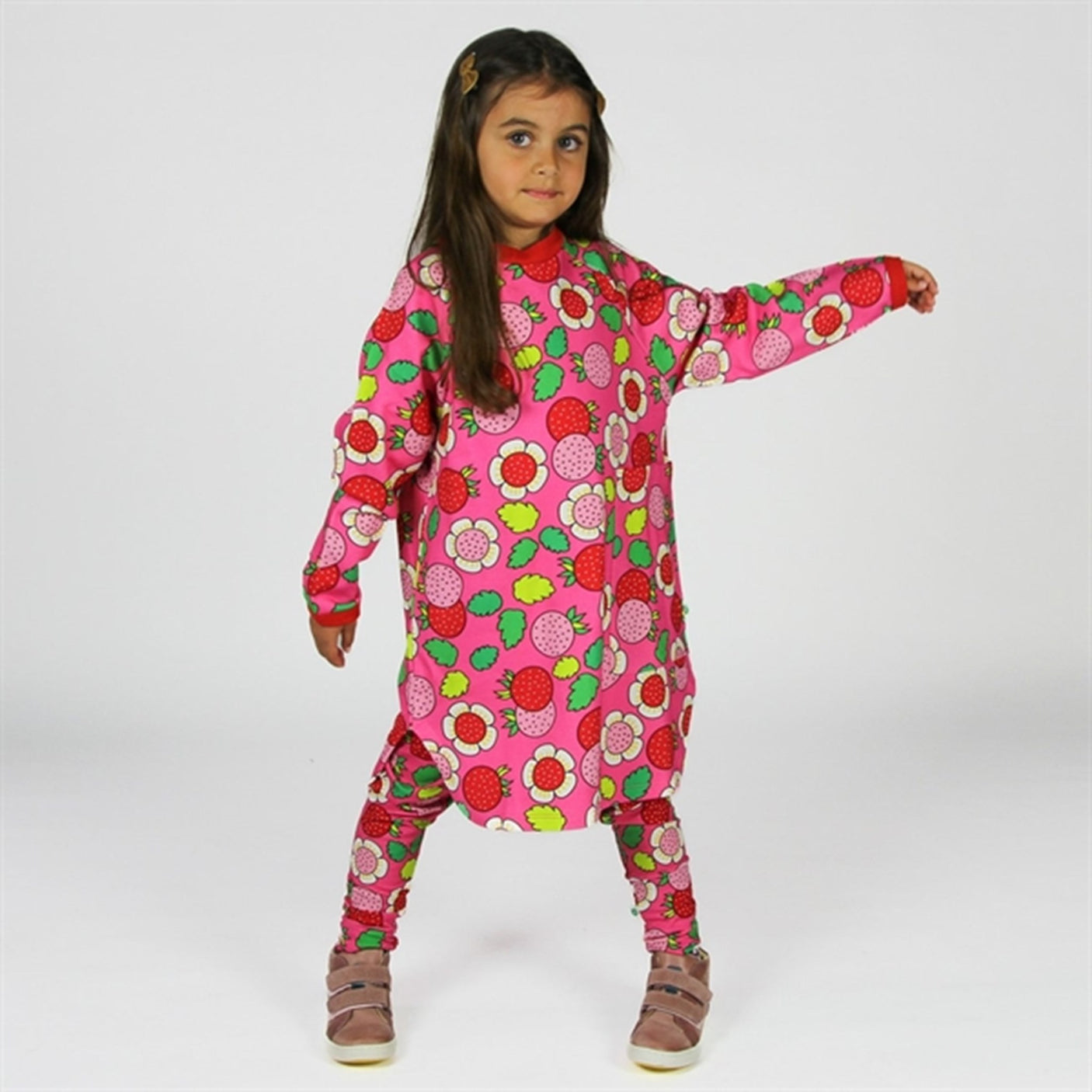 Småfolk Pink Strawberry Dress