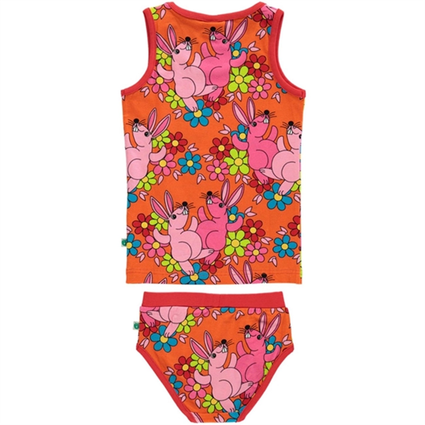 Småfolk Orange Bunny Underwear Set