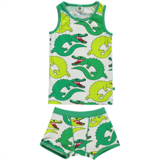 Småfolk Cream Crocodile Underwear Set
