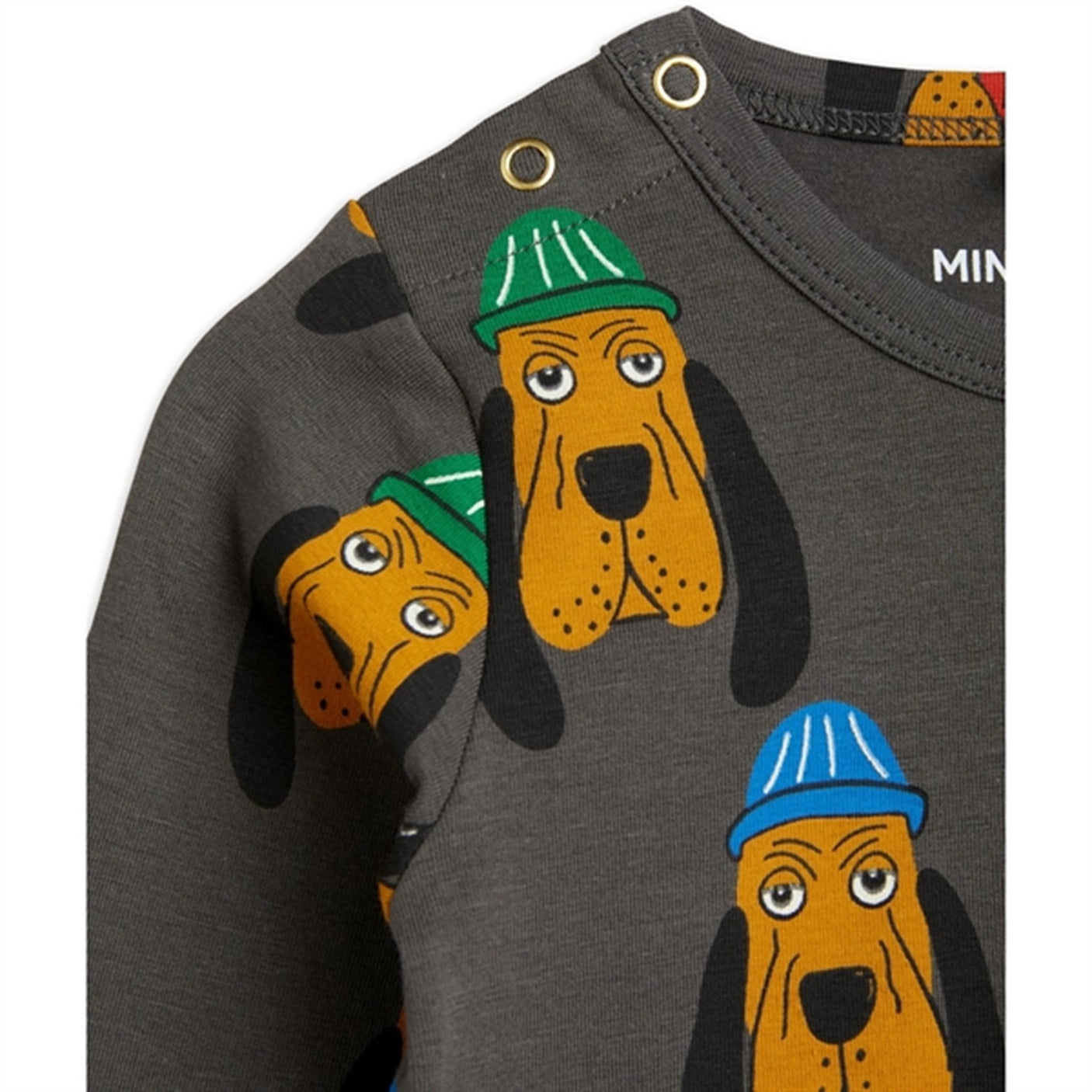 Mini Rodini Bloodhound Aop Body Grey