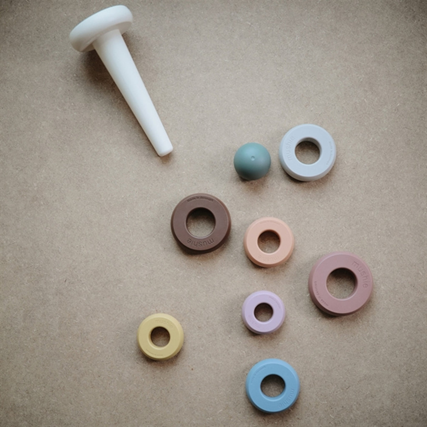 Mushie Stacker Toy Rustic