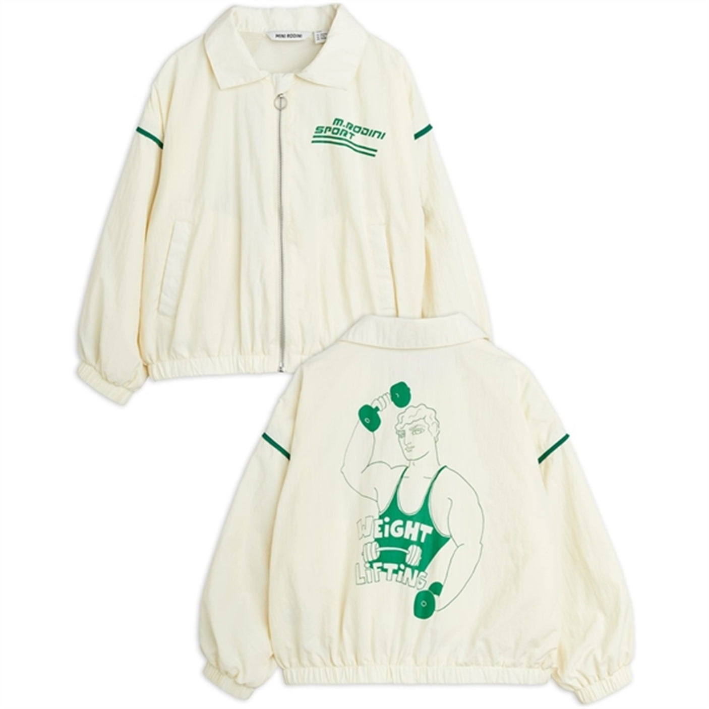 Mini Rodini Weight Lifting Sp Jacket Offwhite