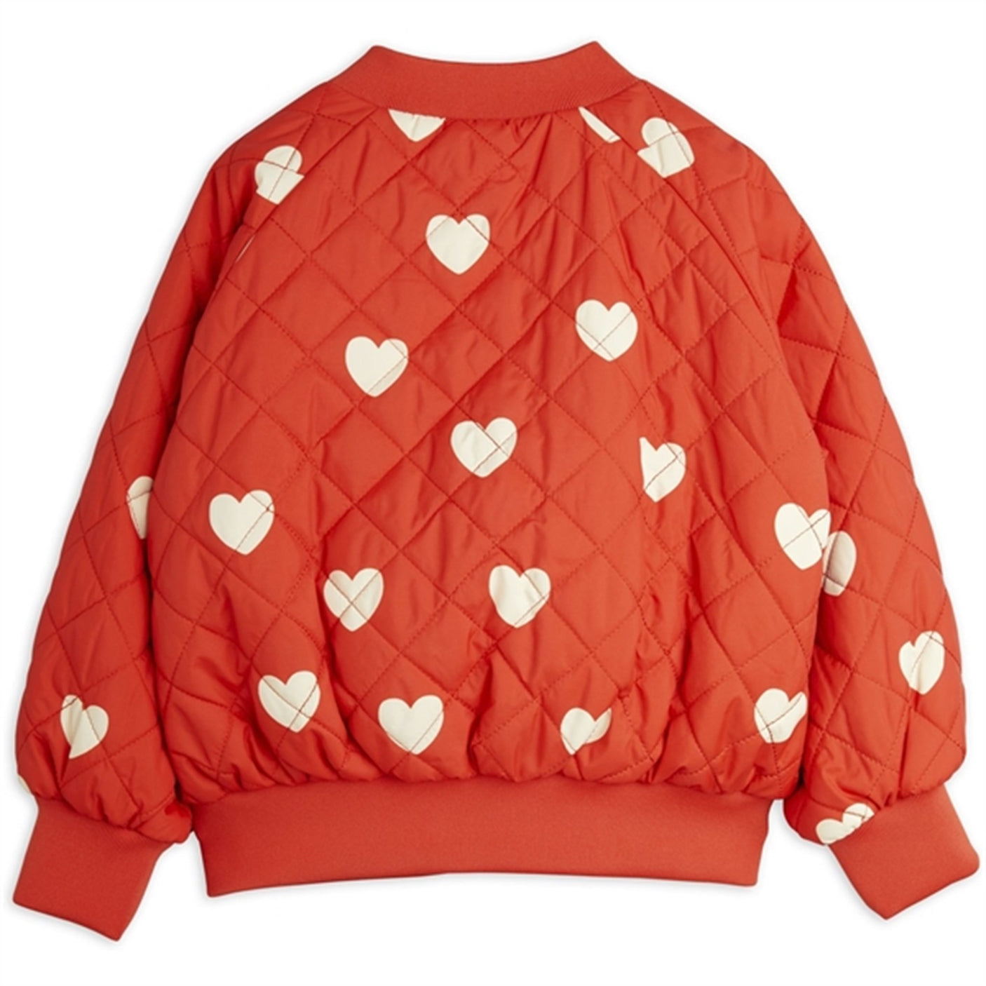 Mini Rodini Hearts Aop Baseball Jacket Red