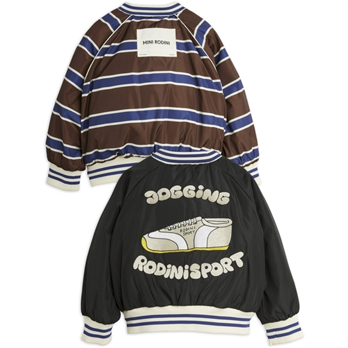 Mini Rodini Stripe Reversible Baseball Jacket Multi