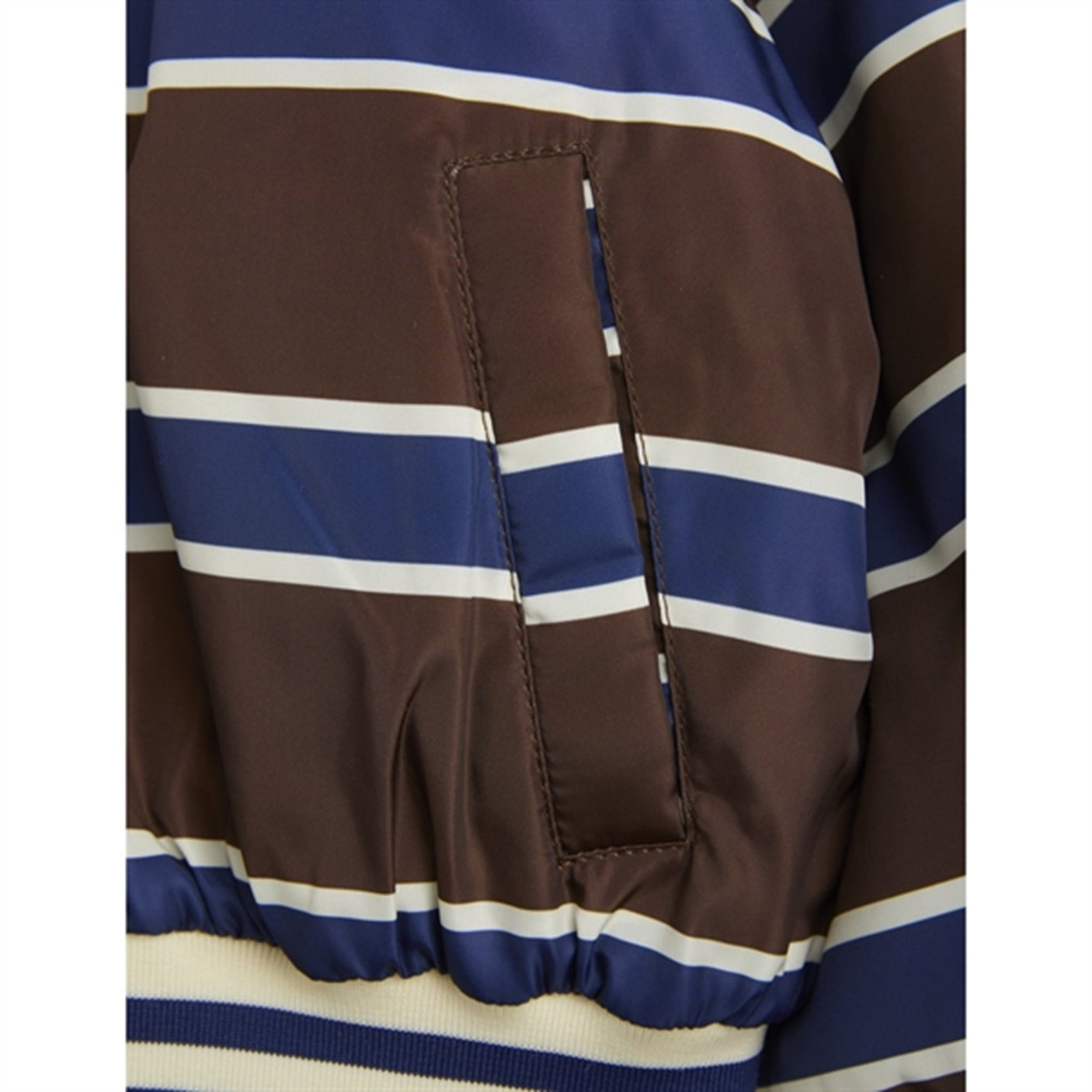 Mini Rodini Stripe Reversible Baseball Jacket Multi