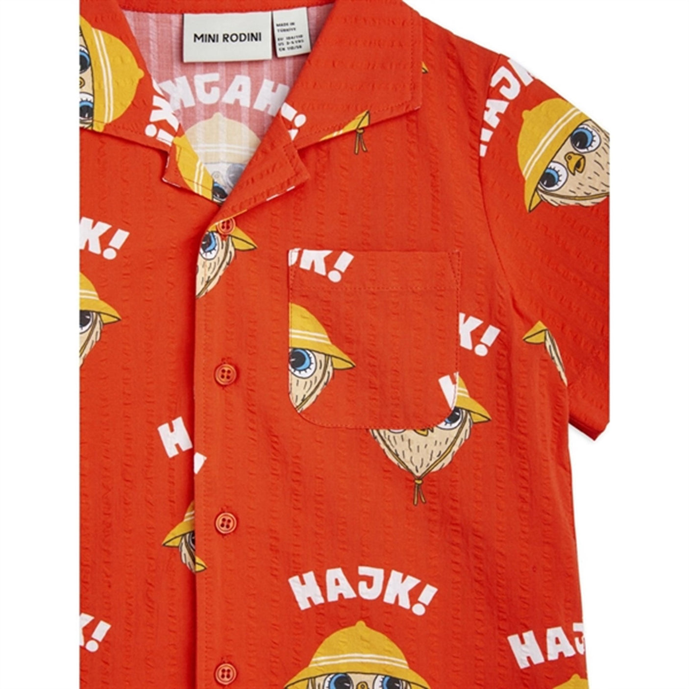 Mini Rodini Red Hike Aop Woven T-Shirt