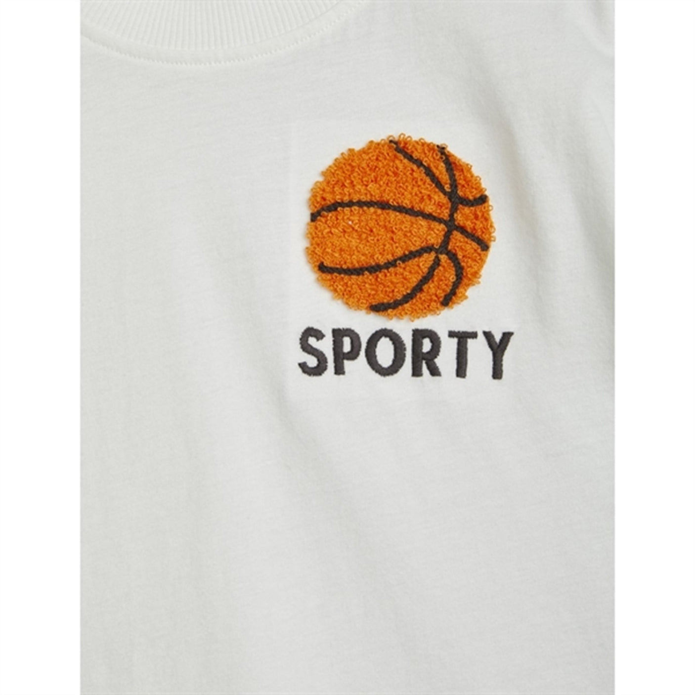 Mini Rodini White Basketball Chenille Emb T-shirt