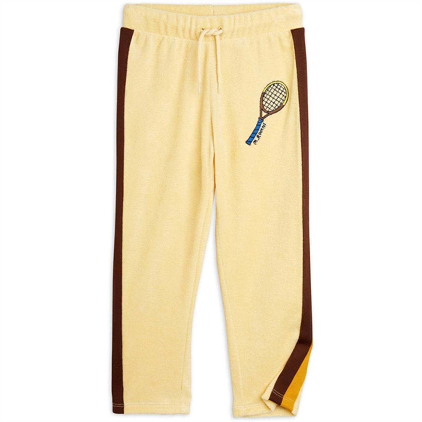Mini Rodini Yellow Tennis Emb Terry Pants