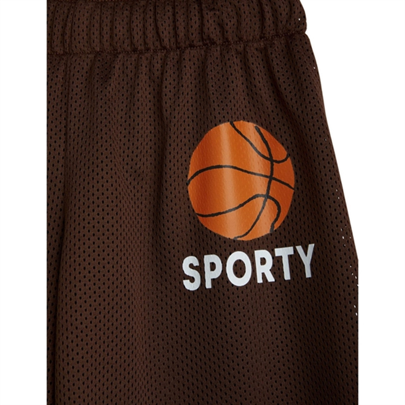 Mini Rodini Brown Basket Mesh Sp Shorts