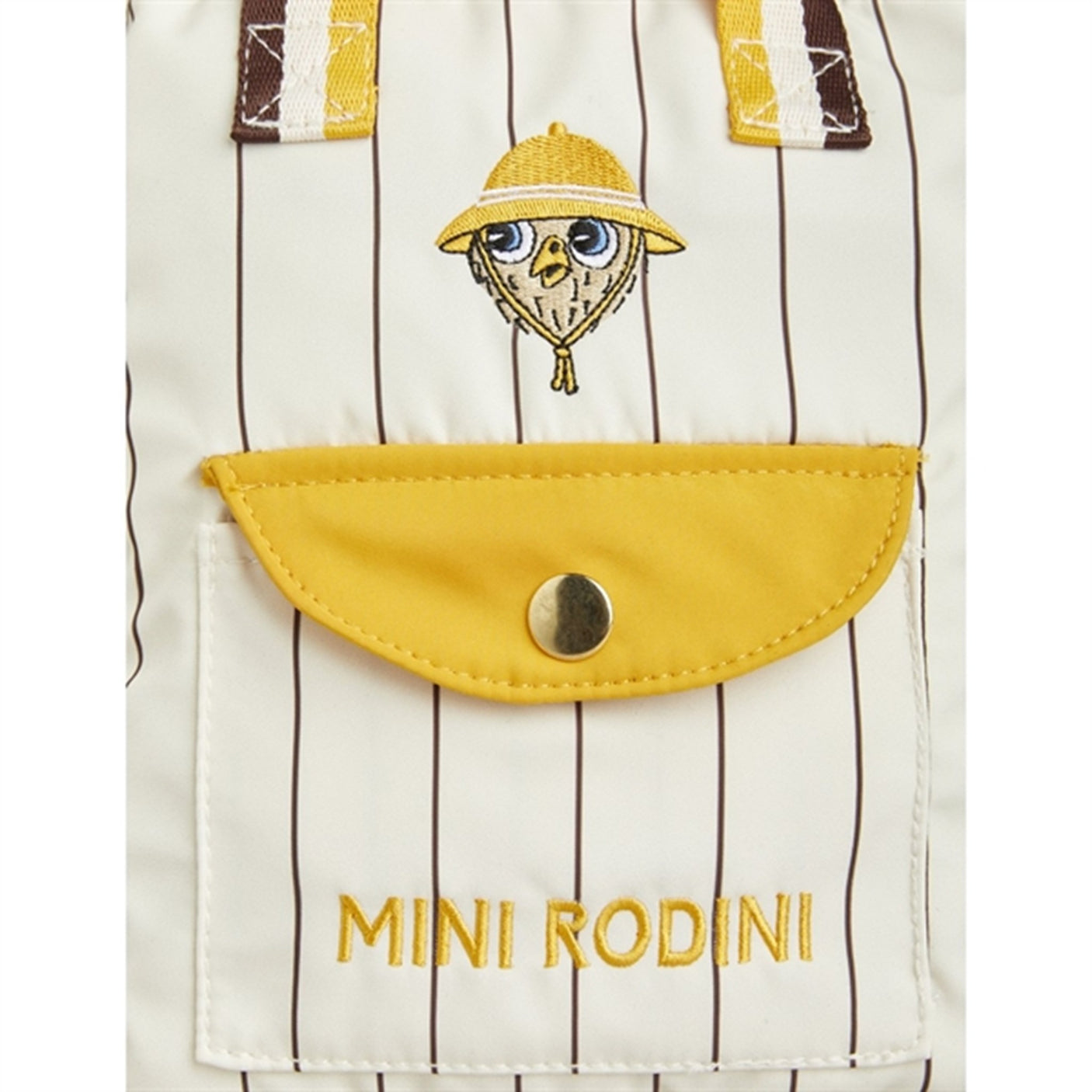 Mini Rodini Offwhite Owl Emb Mini Backpack