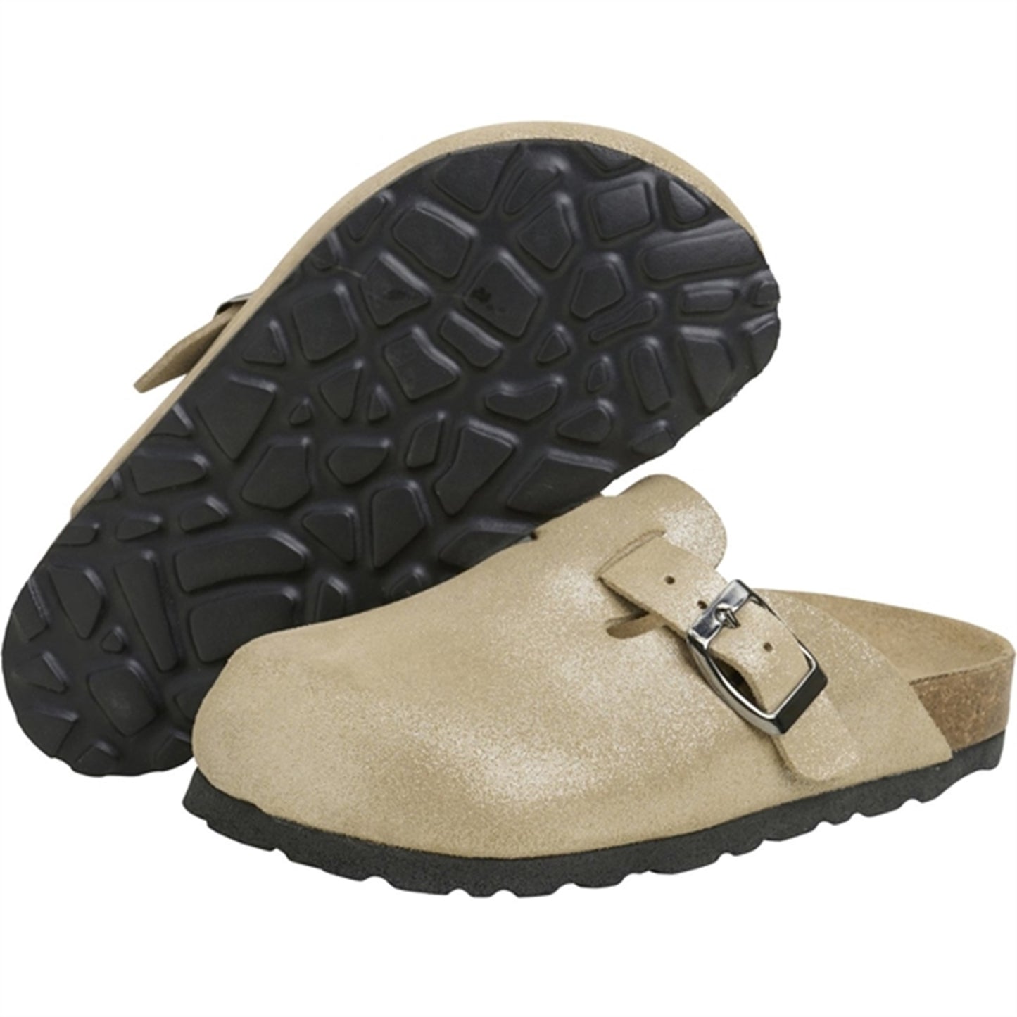 En Fant Slippers Nubuck Leather Champagne Beige