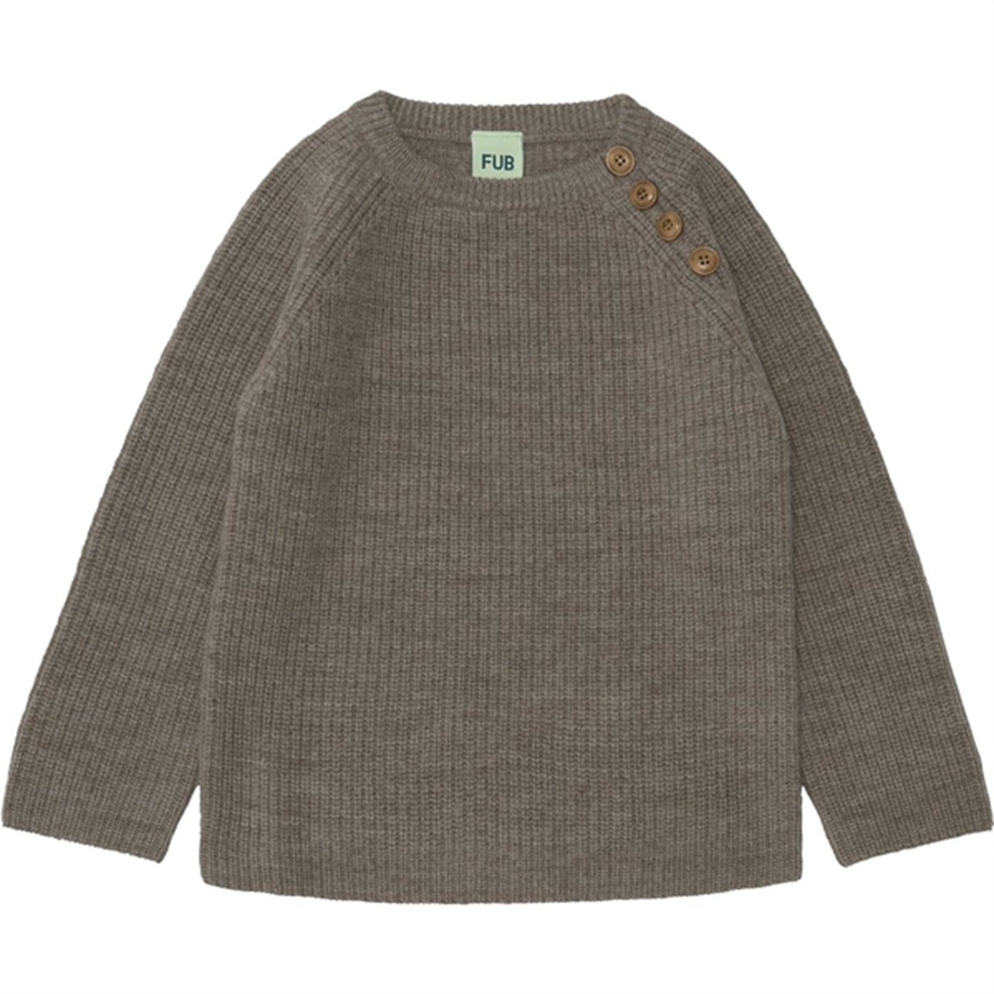 FUB Rib Knitted Sweater Beige Melange