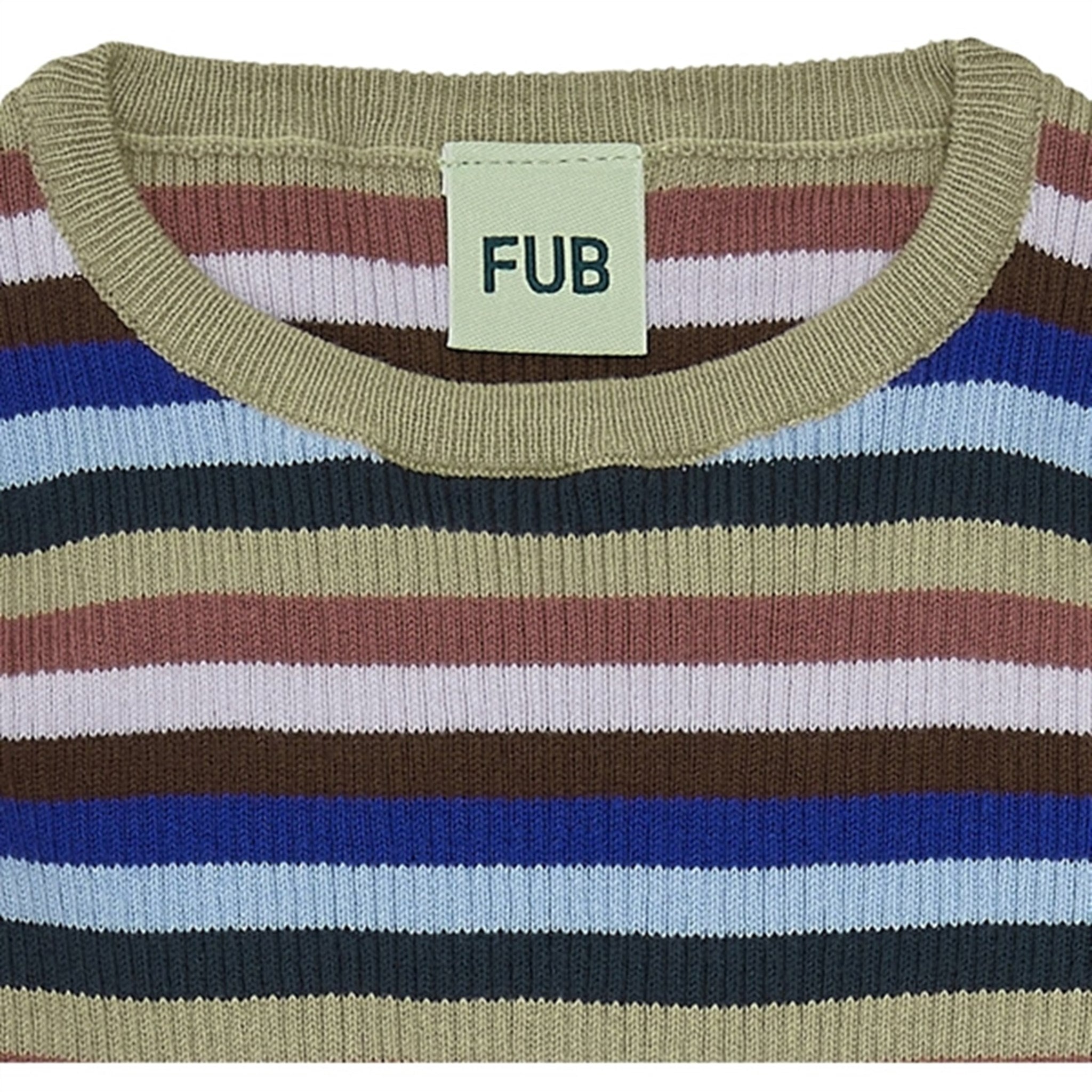 FUB Striped Rib Blouse Multi Stripe 3