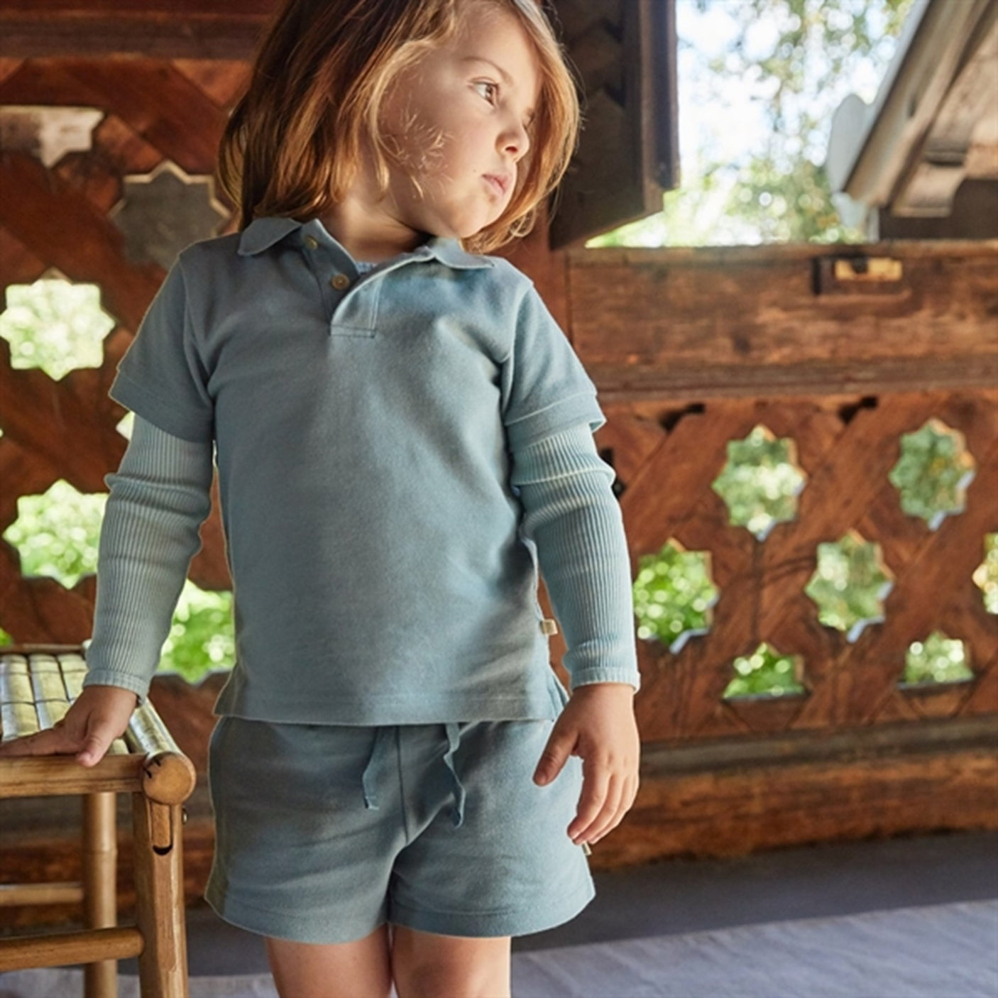 Minimalisma Eiven Polo T-shirt Northern Lights